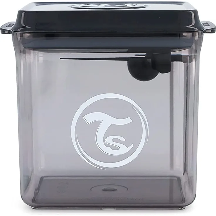 Twistshake Milchpulver Aufbewahrung Behälter mit Löffel 1700 ml, Versiegelt Milchpulver-Spender mit Luftdichter Deckel, Einhandbedienung, BPA Frei, Schwarz