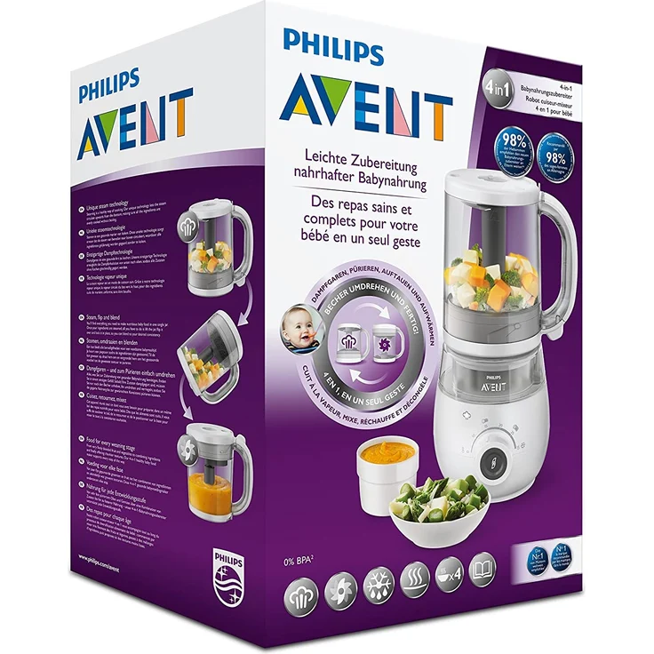 Philips Avent 'SCF883/01' Babynahrungszubereiter 4 in 1 Schwarz, 1700 ml Fassungsvermögen – Bild 7