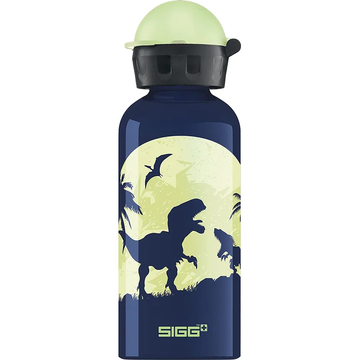 SIGG KBT Glow Moon Dinos 0,4 Liter Trinkflasche, blau – Bild 1