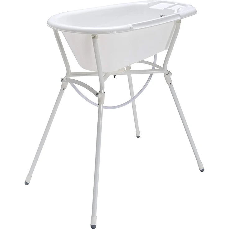 Rotho Babydesign Zusammenklappbarer Standard Wannenständer, Passend für TOP, Bella Bambina, StyLe! und Bio- Badewannen, Bis max.25kg belastbar, 92,4 x 84,9 x 58,3 cm, Weiß, 20450000101 – Bild 5
