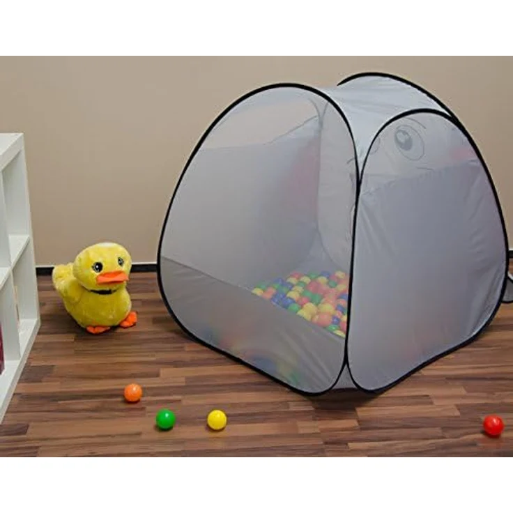 Spielzelt Kinderzelt mit Tunnel JUMBO | Bällebad Zelt für Drinnen und Draußen | Kinderspielzelt inkl. Aufbewahrungstasche – Bild 6