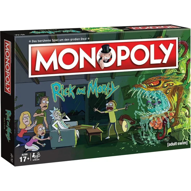 Winning Moves WIN45069 Monopoly, Rick and Morty, Brettspiel, ab 17 Jahren