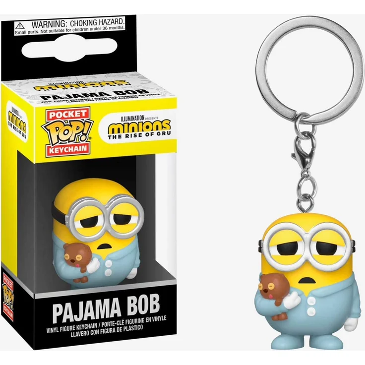 Minions - Pajama Pyjama Bob - Schlüsselanhänger Funko Pocket POP! Keychain – Bild 3