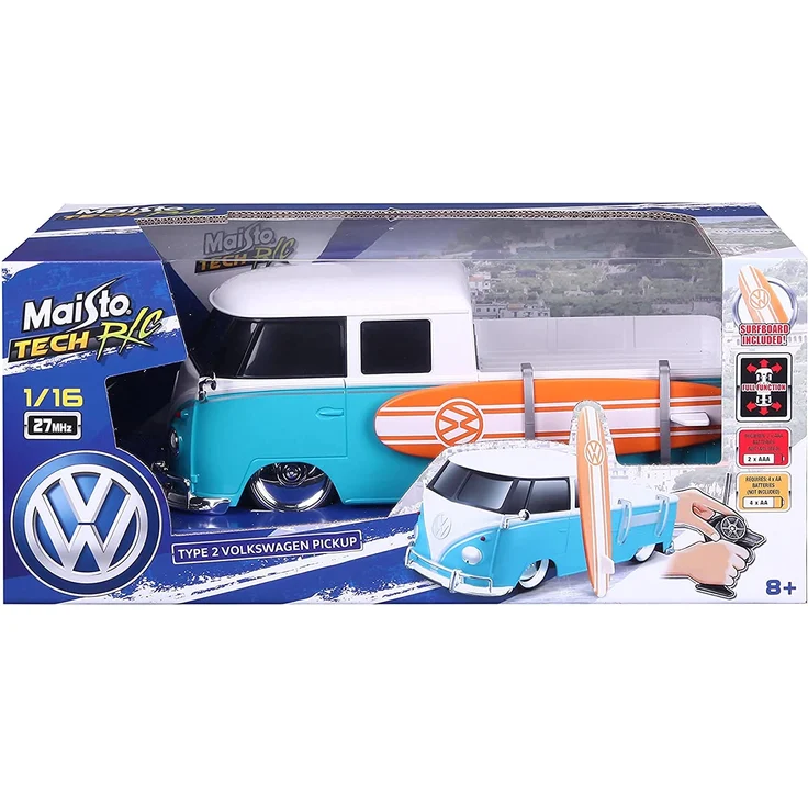 Maisto Tech RC 1:16 VW Bus T1 blue - 582078 – Bild 6