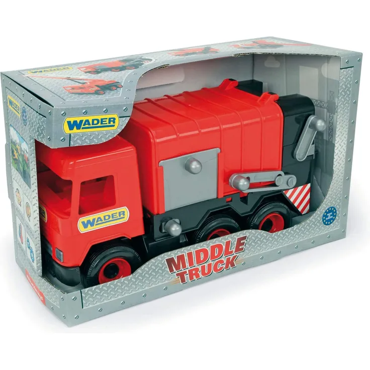 Wader spielzeug Müllwagen rot 43 cm