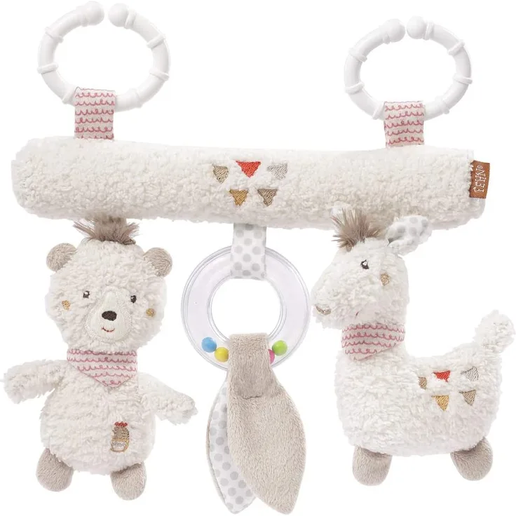 Fehn 058031 Activity-Trapez Peru – Spielzeug zum Aufhängen für Babys und Kleinkinder ab 0+ Monaten – Fördert Tastsinn & Feinmotorik – Maße: 22 cm