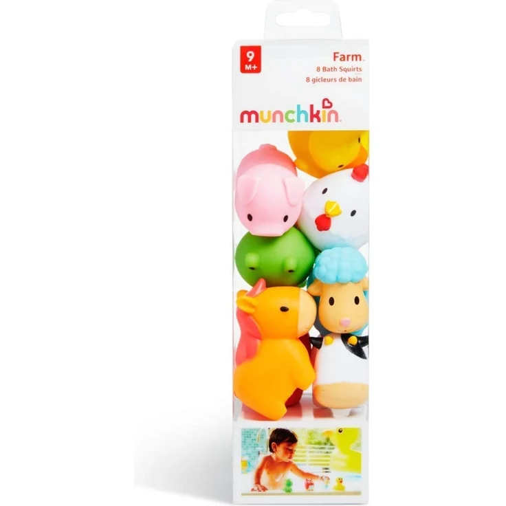 Munchkin - Bauernhof Spritztiere Badespielzeug, 8er-Pack – Bild 4