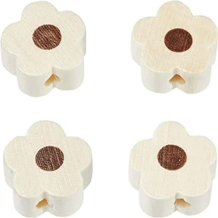 Schnulli-Blmchen 16 x 15,5 x 8 mm, DL 3 mm, natur-hell, Btl. 4 St.
