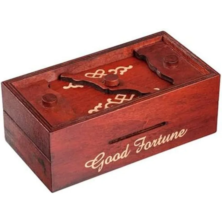 Philos 5526 Puzzle Game Japanese Secret Box, rot/braun