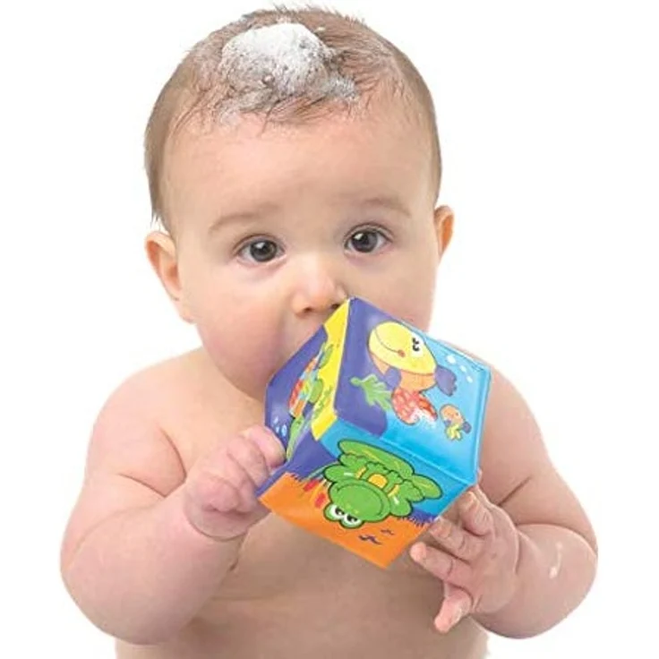 Playgro Badespielwürfel-Set, 6 Stück, Mit bunten Tiermotiven, Ab 6 Monaten, Würfelgröße: 7 x 7cm, Bunt, 40093 – Bild 4