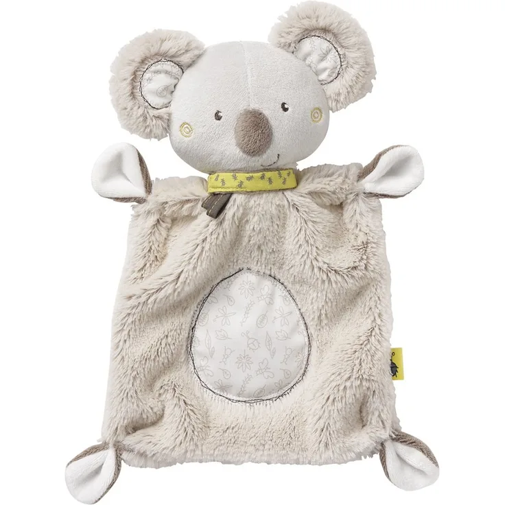 Fehn 064056 Schmusetuch Koala – Schnuffeltuch mit Koala-Köpfchen – Zum Kuscheln für Babys und Kleinkinder ab 0+ Monaten – Maße: 27 cm