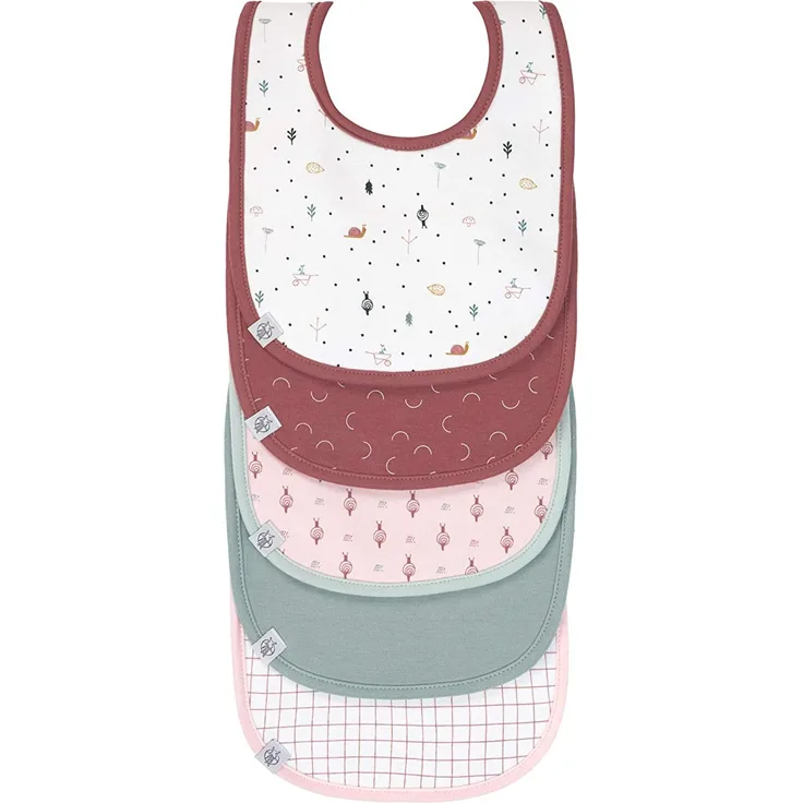 LÄSSIG Baby Kleinkind Lätzchen Set 5 Stk. mit Klettverschluss/Garden Explorer girls