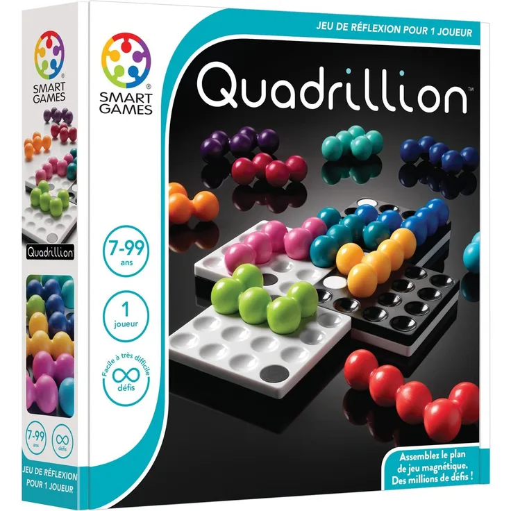 Smartgames – SG 540 FR – Quadrillion – Denk-, Logik- und Einfüge-Spiel (französische Version)