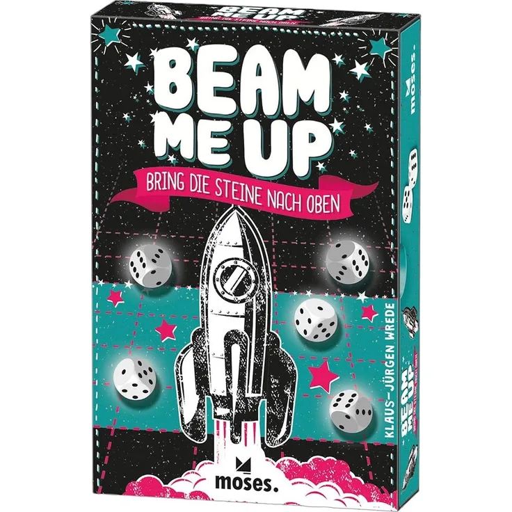 Beam me up! | Bring die Steine nach oben | Schwereloses Würfelglück | Ein Würfel- und Kartenspiel von Klaus-Jürgen Wrede