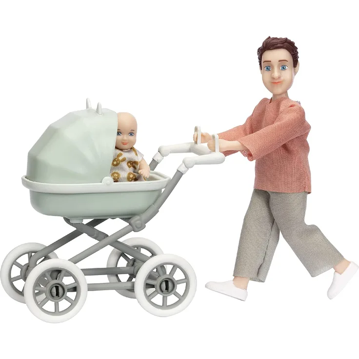 Puppe Mit Baby & Kinderwagen