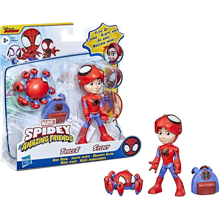 Hasbro F22435X0 Marvel Spidey and His Amazing Friends Maskierte Helden 2er-Pack, 10 cm große Action-Figur mit Klapp-Mask – Bild 3