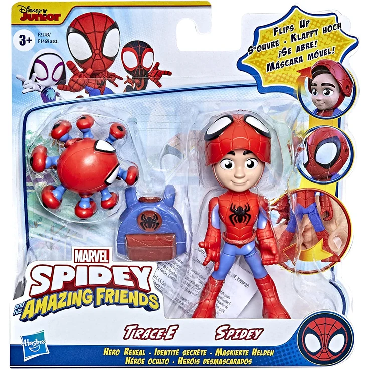Hasbro F22435X0 Marvel Spidey and His Amazing Friends Maskierte Helden 2er-Pack, 10 cm große Action-Figur mit Klapp-Mask – Bild 4