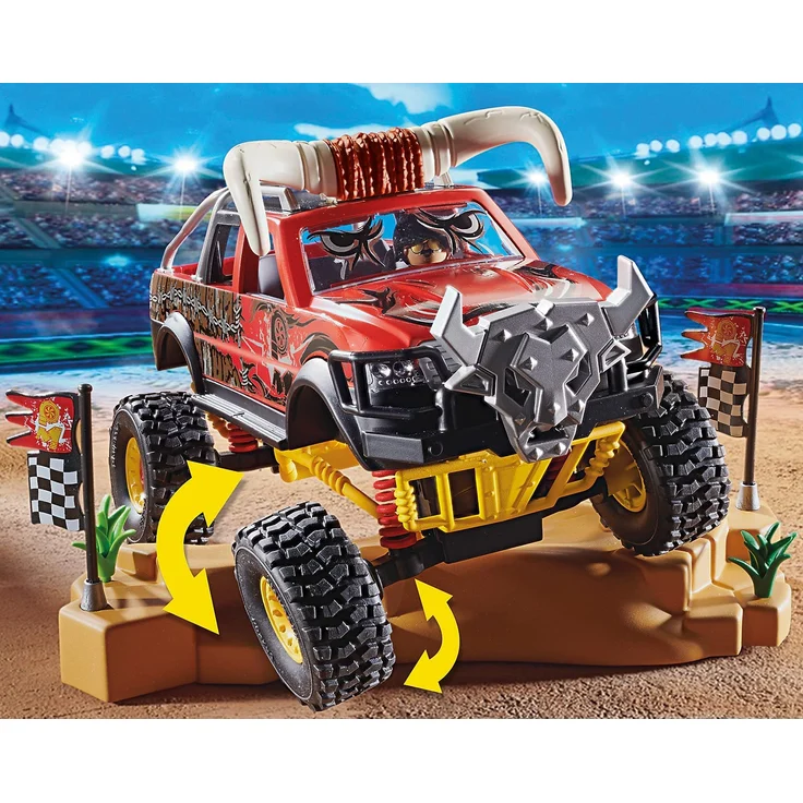 Playmobil Stuntshow 70549 'Stuntshow Monster Truck Horned', 57 Teile, ab 4 Jahren - Preisvergleich – Bild 5