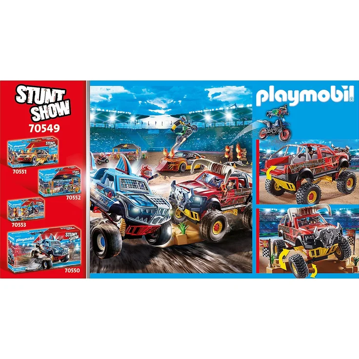 Playmobil Stuntshow 70549 'Stuntshow Monster Truck Horned', 57 Teile, ab 4 Jahren - Preisvergleich – Bild 4