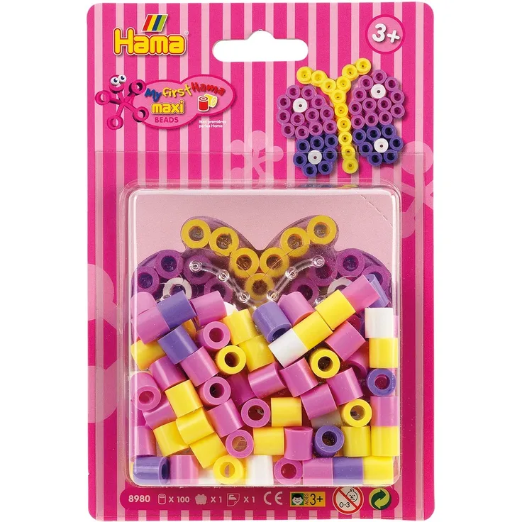 Hama maxi perler & plade sommerfugl i lille bliste
