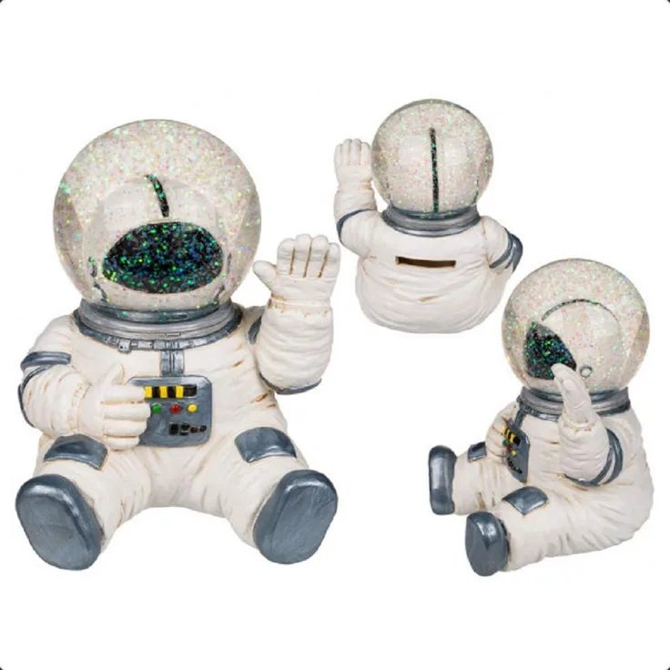 Spardose, Astronaut mit Glitterkugel-Helm