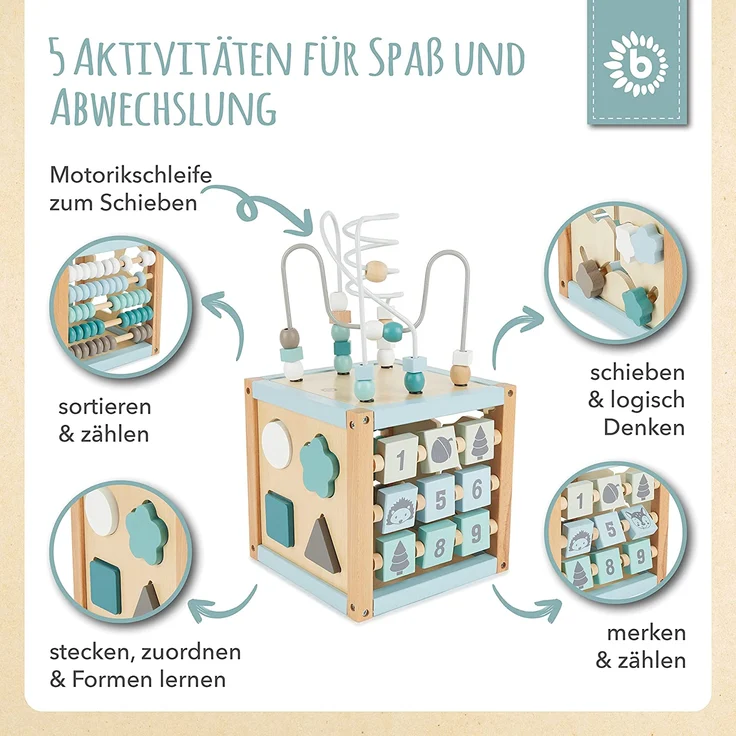 Bieco Motorikwürfel Scandi - Preisvergleich – Bild 3