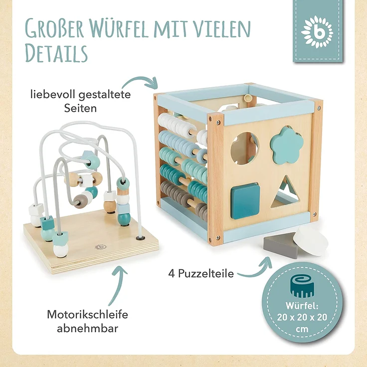 Bieco Motorikwürfel Scandi - Preisvergleich – Bild 4