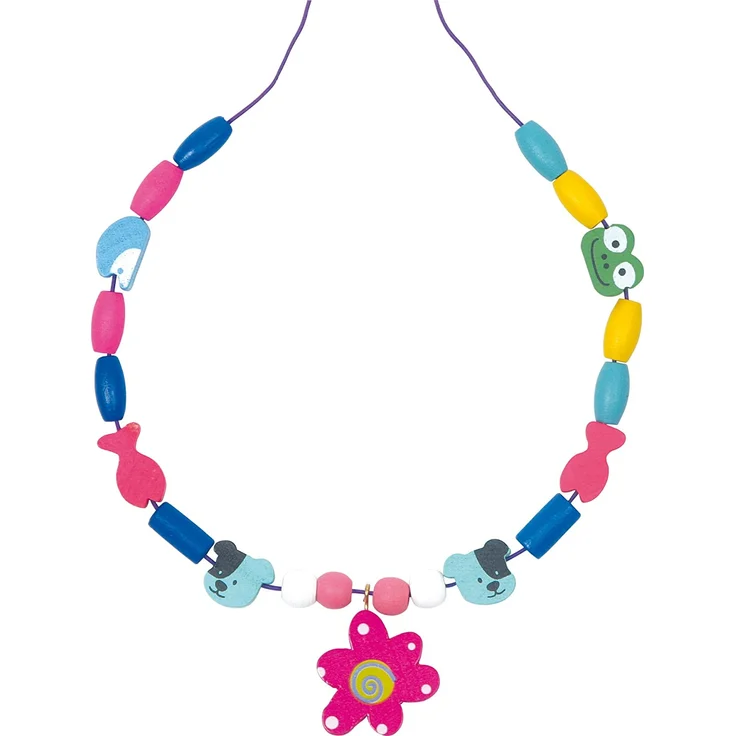 small foot 2465 Fädelbox 'Vivien' aus Holz, Fädelspiel / Bastelspiel für Freundschaftsarmbänder, ab 3 Jahre – Bild 2