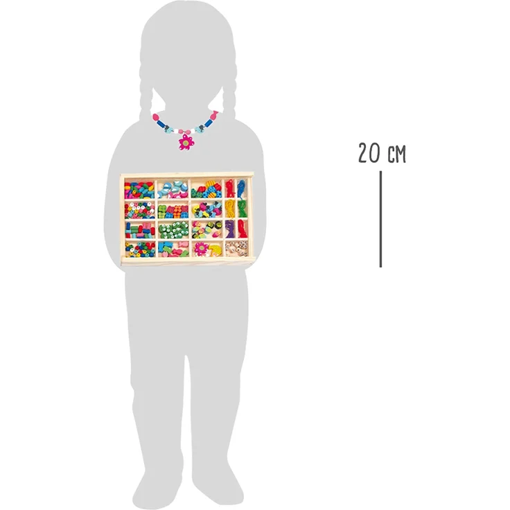 small foot 2465 Fädelbox 'Vivien' aus Holz, Fädelspiel / Bastelspiel für Freundschaftsarmbänder, ab 3 Jahre – Bild 5