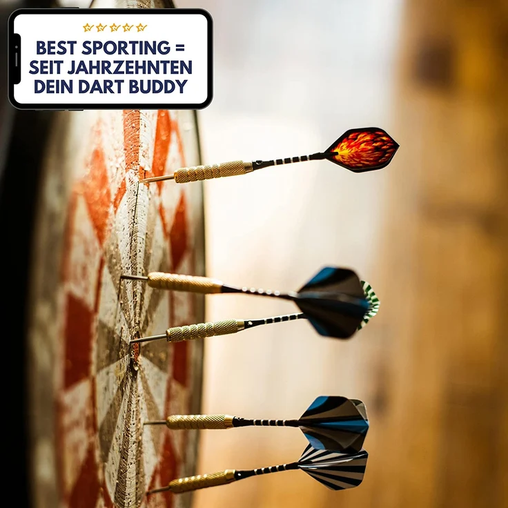 Best Sporting Dartpfeil Spitzen Nylon, 100 Stück, schwarz – Bild 2