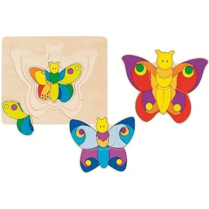 Goki 57899 - Schichtenpuzzle - Schmetterling