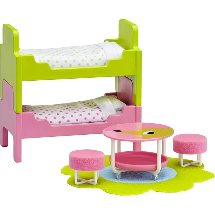 Lundby 60.2097.00 - Kinderzimmer, Minipuppen mit Zubehör