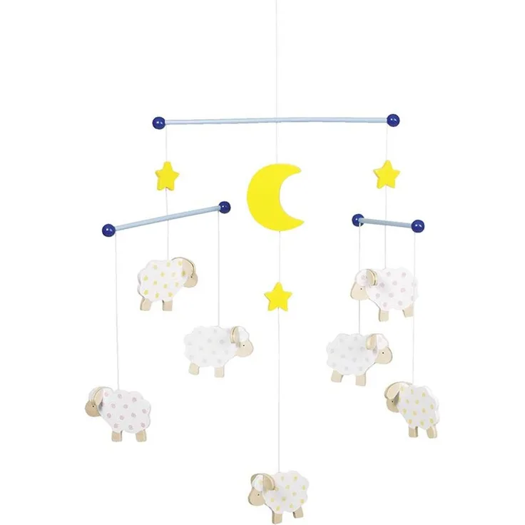 Mobile 'Schafe' aus Holz