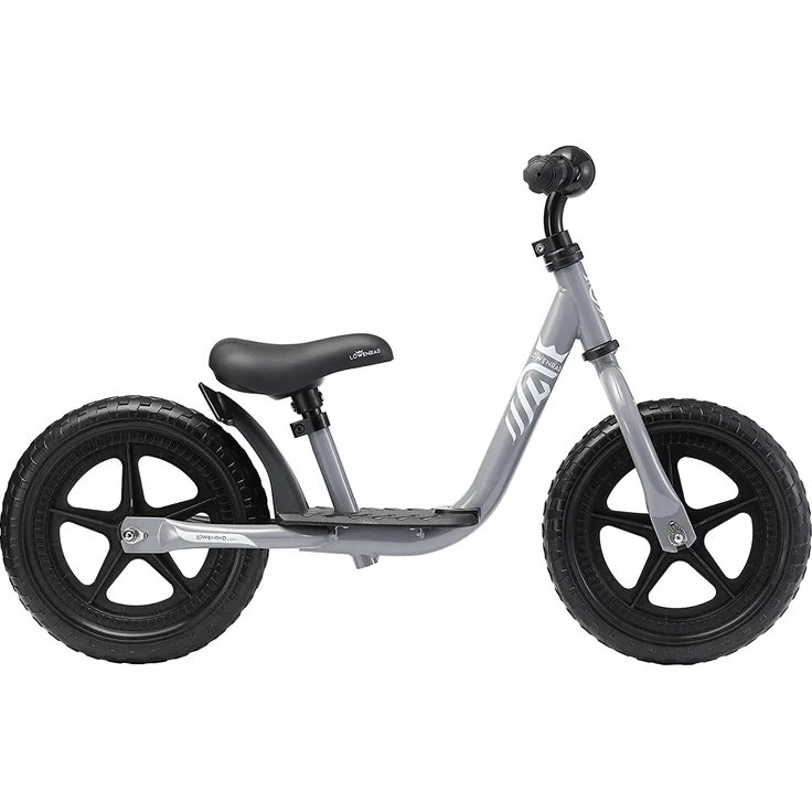 Löwenrad '12 Zoll Kinderlaufrad', ab 3 Jahren, höhenverstellbarer Lenker und Sattel, leichtgängige Lenkung, grau – Bild 2