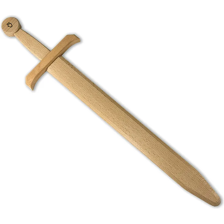 BestSaller 1108 Holz Schwert Edler Ritter, Buche, massiv, ungeölt, 60cm, natur