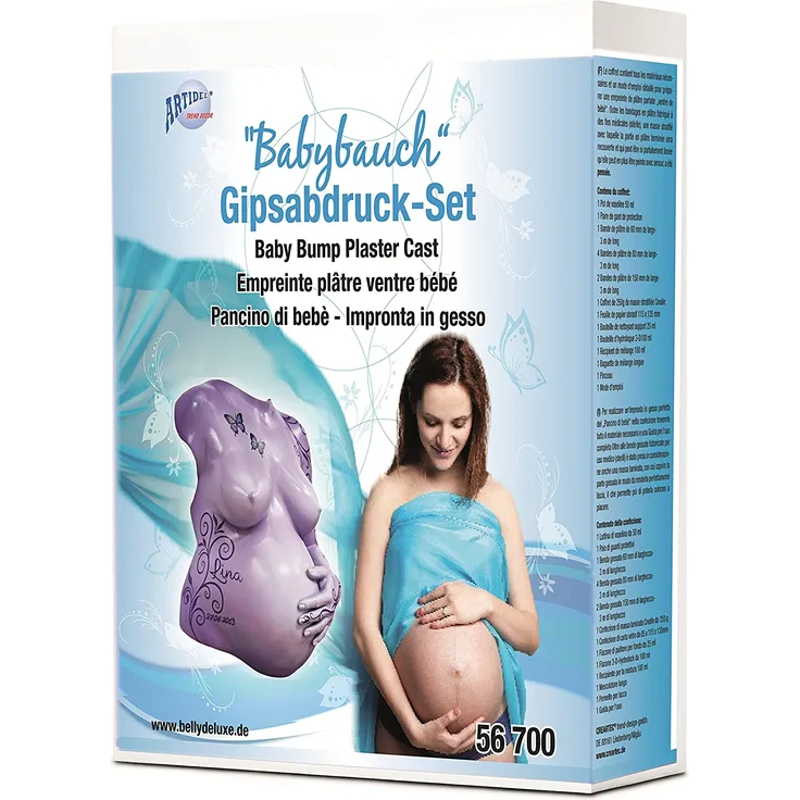 CREARTEC 'Babybauch' Gipsabdruck-Set - für ein unvergessliches Erlebnis - Made in Germany