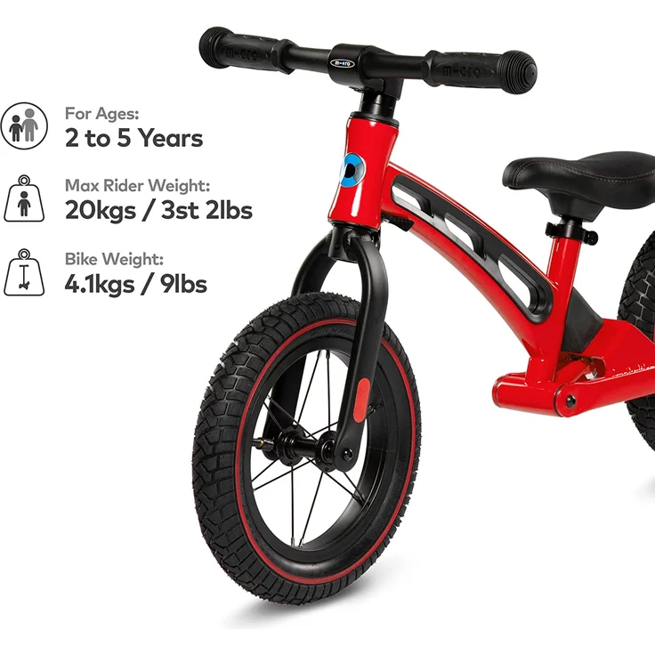 Micro Balance Bike Deluxe rot – Bild 3