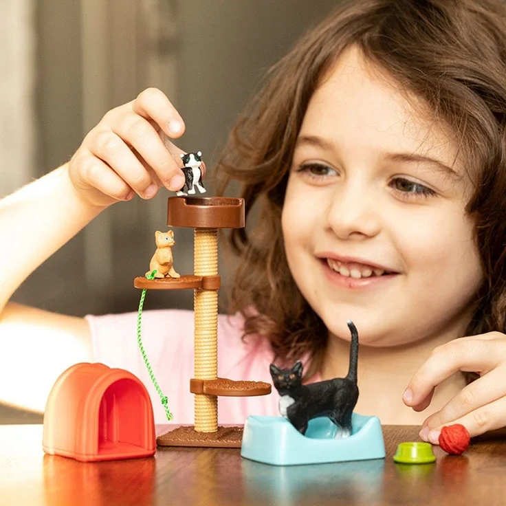 Schleich Farm World Spielset Spielspaß für niedliche Katzen – Bild 3