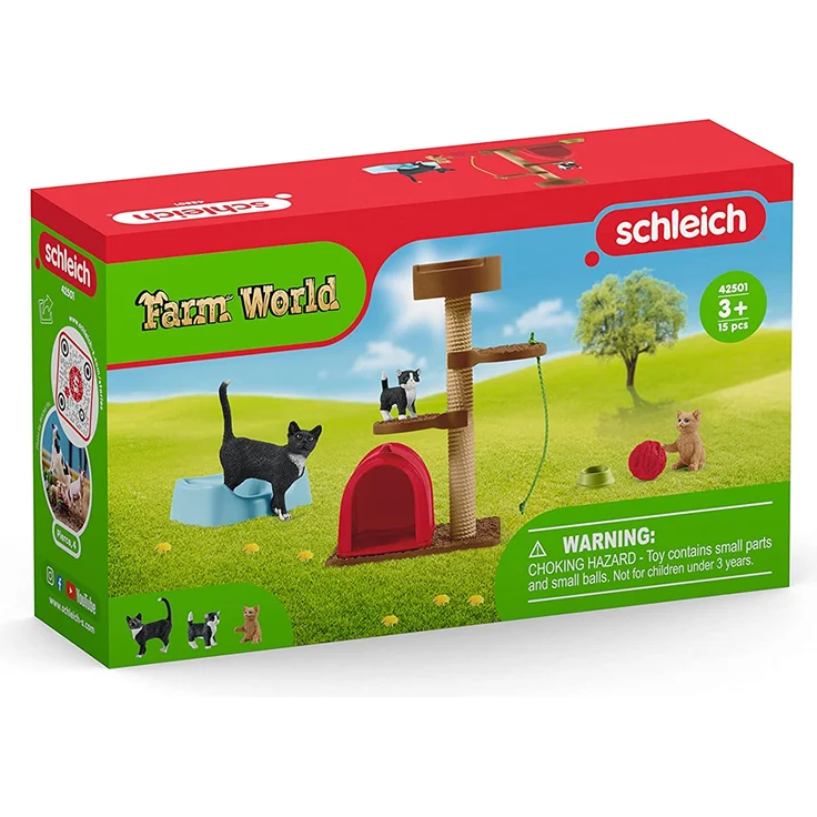 Schleich Farm World Spielset Spielspaß für niedliche Katzen – Bild 10