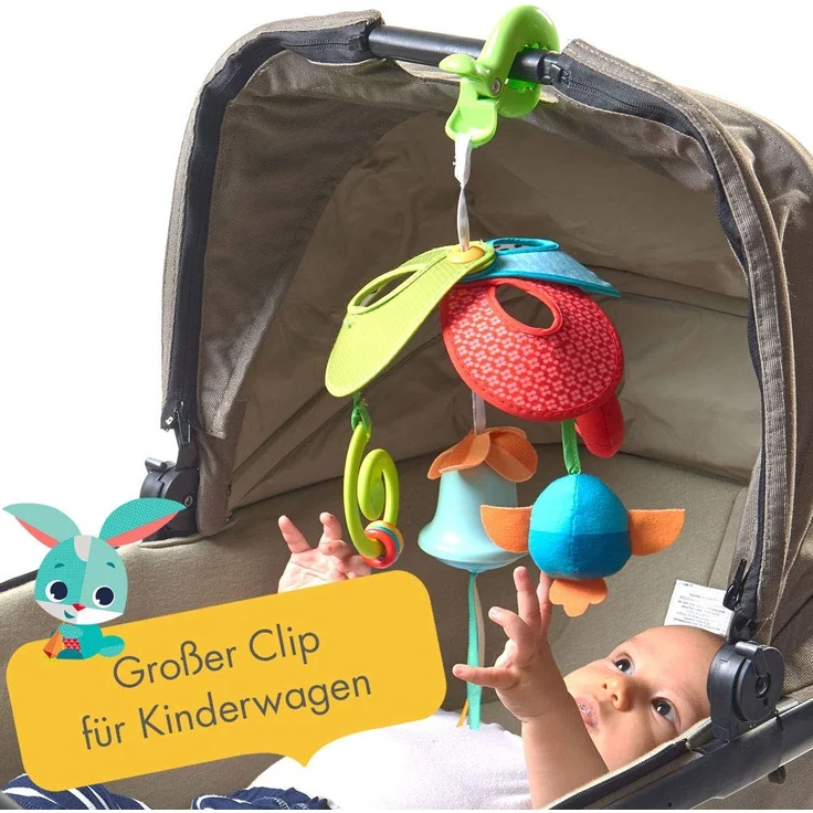 Tiny Love Mini Mobile Meadow Days, für Babys mit Großer Clip für unterwegs, mit 4 Spielmöglichkeiten, nutzbar ab der Geburt – Bild 2