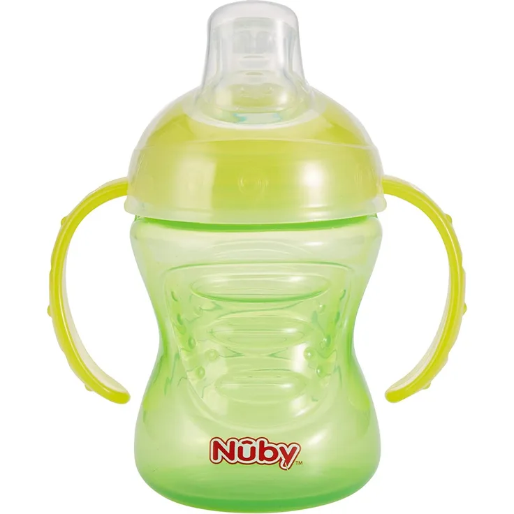 Nûby - Auslaufsichere No-Spill Trinklerntasse - Grün - 240ml - 6 Monate