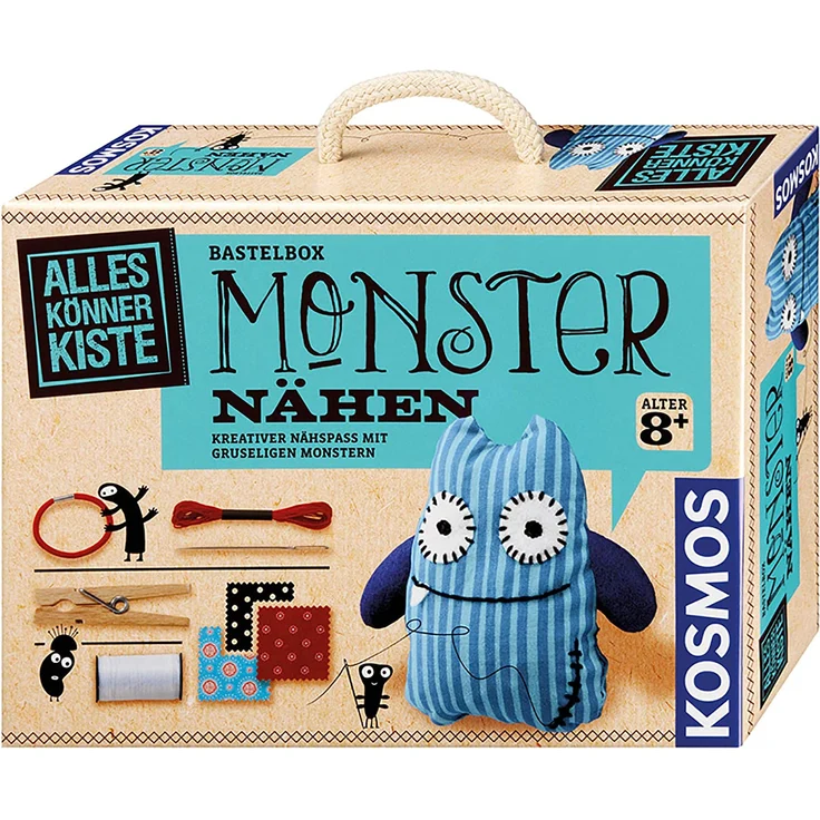 KOSMOS AllesKönnerKiste Monster nähen für Anfänger – DIY-Bastelset für Kinder ab 8 Jahren – das ideale Geschenk für den Kindergeburtstag – Bild 1