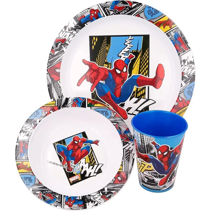 Stor Spiderman Streets Kindergeschirr Set 3-teilig