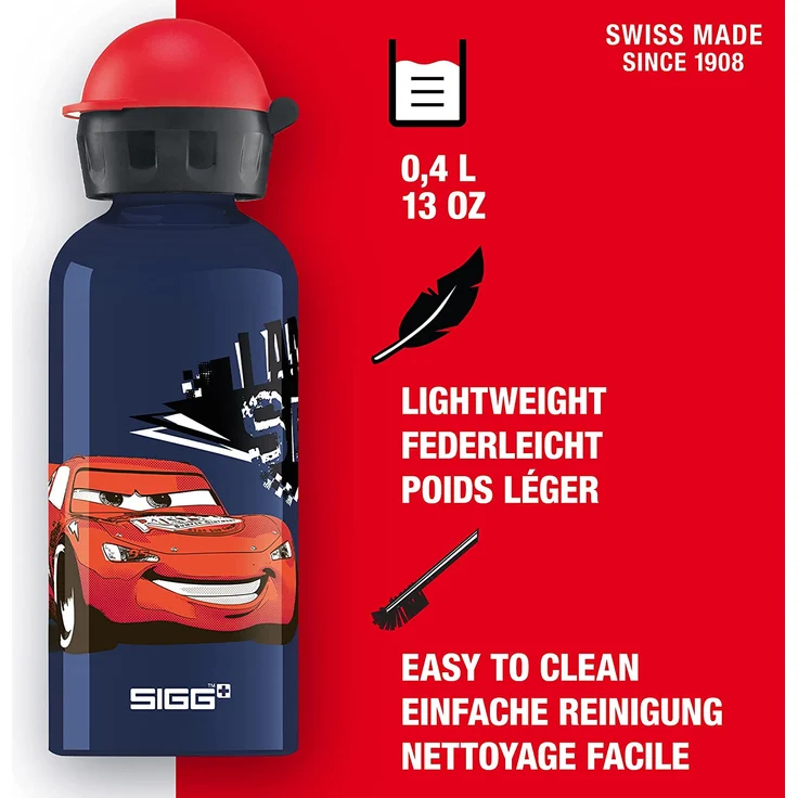 Sigg Unisex Jugend Cars Speed Trinkflasche, mehrfarbig, 0,4 l – Bild 2