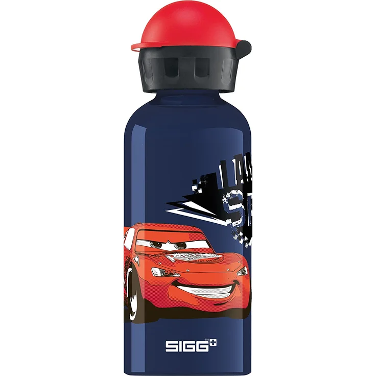 Sigg Unisex Jugend Cars Speed Trinkflasche, mehrfarbig, 0,4 l – Bild 1