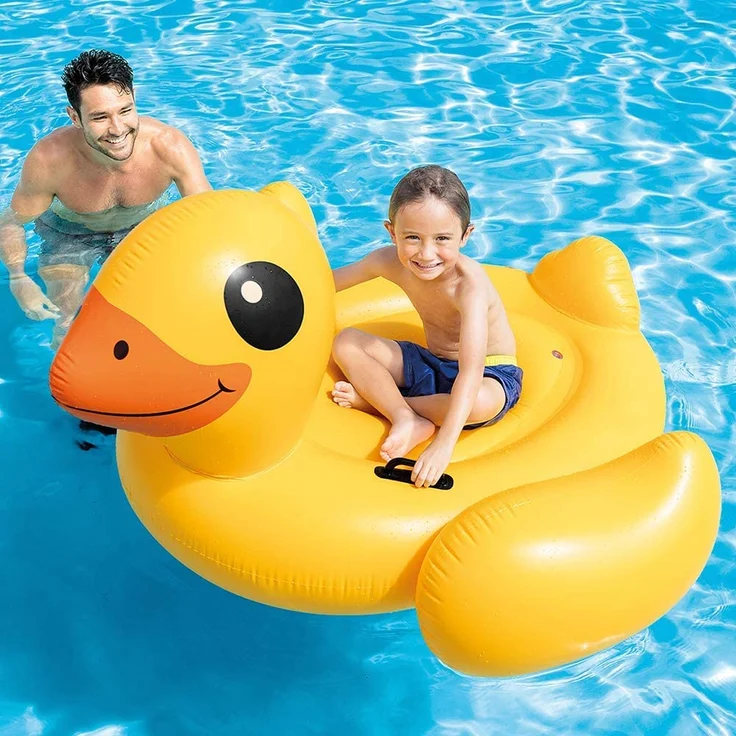 INTEX Reittier Gelbe Ente Schwimmliege Wasserliege Badeinsel Schwimmtier – Bild 2