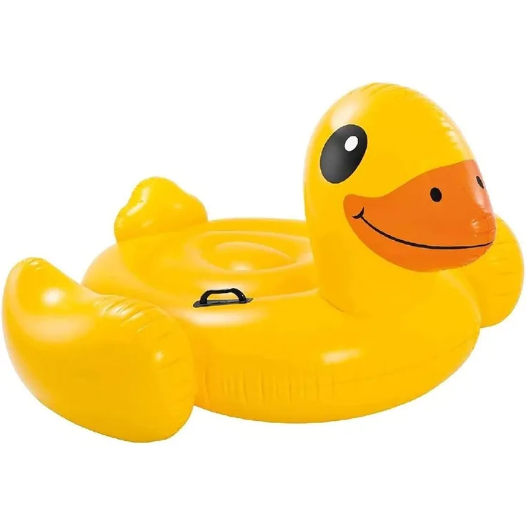 INTEX Reittier Gelbe Ente Schwimmliege Wasserliege Badeinsel Schwimmtier