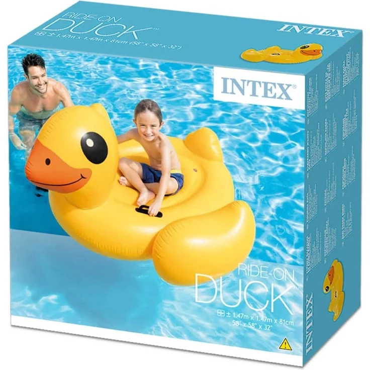 INTEX Reittier Gelbe Ente Schwimmliege Wasserliege Badeinsel Schwimmtier – Bild 4