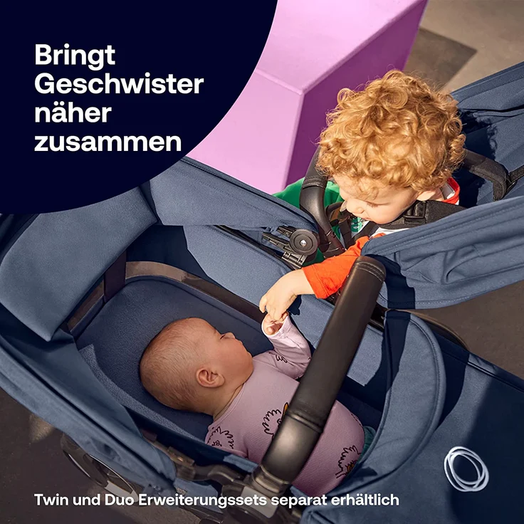 Bugaboo 'Donkey 5 Mono' Kombikinderwagen 2in1 Komplett Schwarz – Bild 5