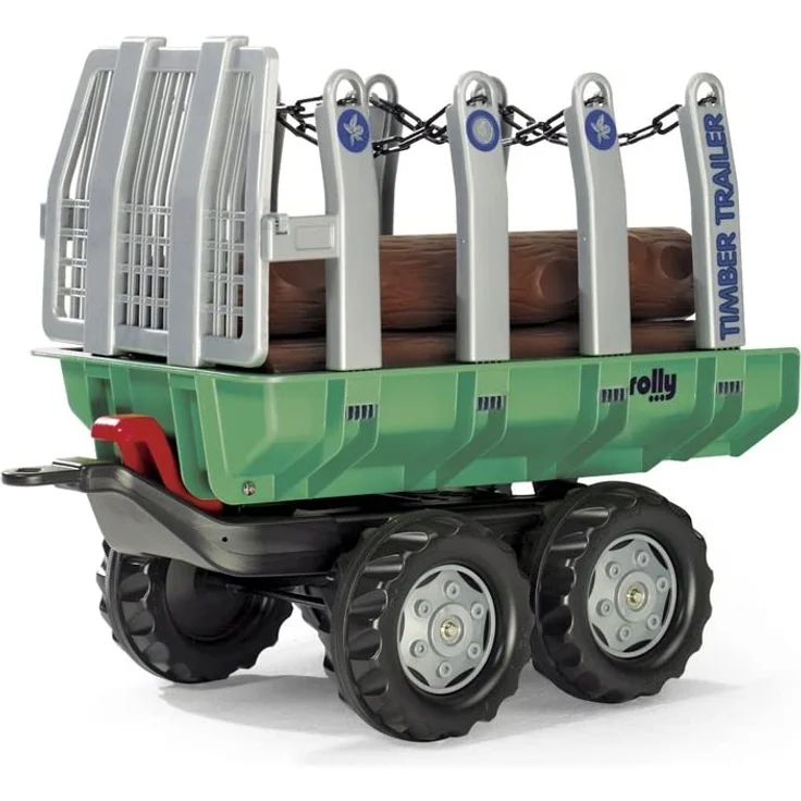 Rolly Toys rollyTimber Trailer (für Kinder von 3 - 10 Jahre, Zweiachsanhänger, Kippanhänger, mit Holzstämmen) 122158 – Bild 4
